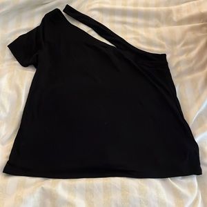 Black one sleeve shirt